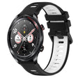 For Honor Watch Dream 22mm Sports Two-Color Silicone Watch Band(Black+White) - Smart Wear by PMC TechLife | Online Shopping South Africa | PMC TechLife