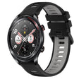 For Honor Watch Dream 22mm Sports Two-Color Silicone Watch Band(Black+Grey) - Smart Wear by PMC TechLife | Online Shopping South Africa | PMC TechLife