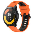 For Xiaomi Watch S1 Active 22mm Sports Two-Color Silicone Watch Band(Orange+Black) - Smart Wear by PMC TechLife | Online Shopping South Africa | PMC TechLife
