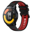 For Xiaomi Watch S1 Active 22mm Sports Two-Color Silicone Watch Band(Black+Red) - Smart Wear by PMC TechLife | Online Shopping South Africa | PMC TechLife