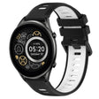 For Xiaomi Haylou RT2 LS10 22mm Sports Two-Color Silicone Watch Band(Black+White) - Smart Wear by PMC TechLife | Online Shopping South Africa | PMC TechLife