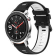 For Amazfit GTR 4 22MM Sports Two-Color Silicone Watch Band(Black+White) - Smart Wear by PMC TechLife | Online Shopping South Africa | PMC TechLife