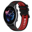 For Amazfit GTR 3 22MM Sports Two-Color Silicone Watch Band(Black+Red) -  by PMC TechLife | Online Shopping South Africa | PMC TechLife