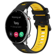 For Amazfit GTR 2 22MM Sports Two-Color Silicone Watch Band(Black+Yellow) -  by PMC TechLife | Online Shopping South Africa | PMC TechLife