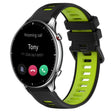 For Amazfit GTR 2 22MM Sports Two-Color Silicone Watch Band(Black+Green) -  by PMC TechLife | Online Shopping South Africa | PMC TechLife
