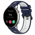 For Amazfit GTR 2 22MM Sports Two-Color Silicone Watch Band(Midnight Blue+White) -  by PMC TechLife | Online Shopping South Africa | PMC TechLife