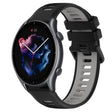 For Amazfit 3 22MM Sports Two-Color Silicone Watch Band(Black+Grey) -  by PMC TechLife | Online Shopping South Africa | PMC TechLife