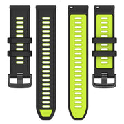 For Amazfit 3 22MM Sports Two-Color Silicone Watch Band(Midnight Blue+White)