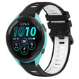For Garmin Forerunner 265 22mm Sports Two-Color Silicone Watch Band(Black+White) - Smart Wear by PMC TechLife | Online Shopping South Africa | PMC TechLife