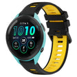 Compatible with Garmin Compatible witherunner 265 22mm Sports Two-Color Silicone Watch Band(Black+Yellow) - Watch Bands by PMC TechLife | Online Shopping South Africa | PMC TechLife | Buy Now Pay Later Mobicred