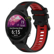 For Garmin Forerunner 255 22mm Sports Two-Color Silicone Watch Band(Black+Red) - Smart Wear by PMC TechLife | Online Shopping South Africa | PMC TechLife