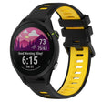 For Garmin Forerunner 255 22mm Sports Two-Color Silicone Watch Band(Black+Yellow) - Smart Wear by PMC TechLife | Online Shopping South Africa | PMC TechLife