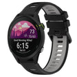 For Garmin Forerunner 255 22mm Sports Two-Color Silicone Watch Band(Black+Grey) - Smart Wear by PMC TechLife | Online Shopping South Africa | PMC TechLife