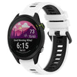For Garmin Forerunner 255 Music 22mm Sports Two-Color Silicone Watch Band(White+Black) - Smart Wear by PMC TechLife | Online Shopping South Africa | PMC TechLife