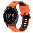 For Garmin Vivoactive 4 22mm Sports Two-Color Silicone Watch Band(Orange+Black) -  by PMC TechLife | Online Shopping South Africa | PMC TechLife
