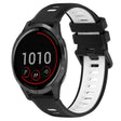 For Garmin Vivoactive 4 22mm Sports Two-Color Silicone Watch Band(Black+White) - Smart Wear by PMC TechLife | Online Shopping South Africa | PMC TechLife