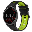 For Garmin Vivoactive 4 22mm Sports Two-Color Silicone Watch Band(Black+Green) -  by PMC TechLife | Online Shopping South Africa | PMC TechLife