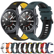For Samsung Gear S3 Frontier 22mm Sports Two-Color Silicone Watch Band(Black+Grey)