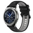 For Samsung Gear S3 Classic 22mm Sports Two-Color Silicone Watch Band(Black+Grey) - Smart Wear by PMC TechLife | Online Shopping South Africa | PMC TechLife