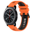 For Samsung Gear S3 Frontier 22mm Sports Two-Color Silicone Watch Band(Orange+Black) - Smart Wear by PMC TechLife | Online Shopping South Africa | PMC TechLife