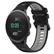 For SUUNTO 5 Peak 22mm Sports Two-Color Silicone Watch Band(Black+Grey) - Smart Wear by PMC TechLife | Online Shopping South Africa | PMC TechLife
