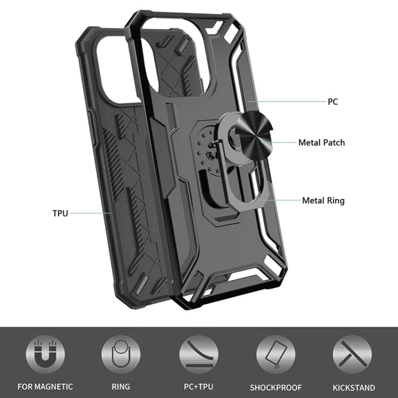 For Samsung Galaxy A54 5G Warship Armor 2 in 1 Shockproof Phone Case(Rose Gold)