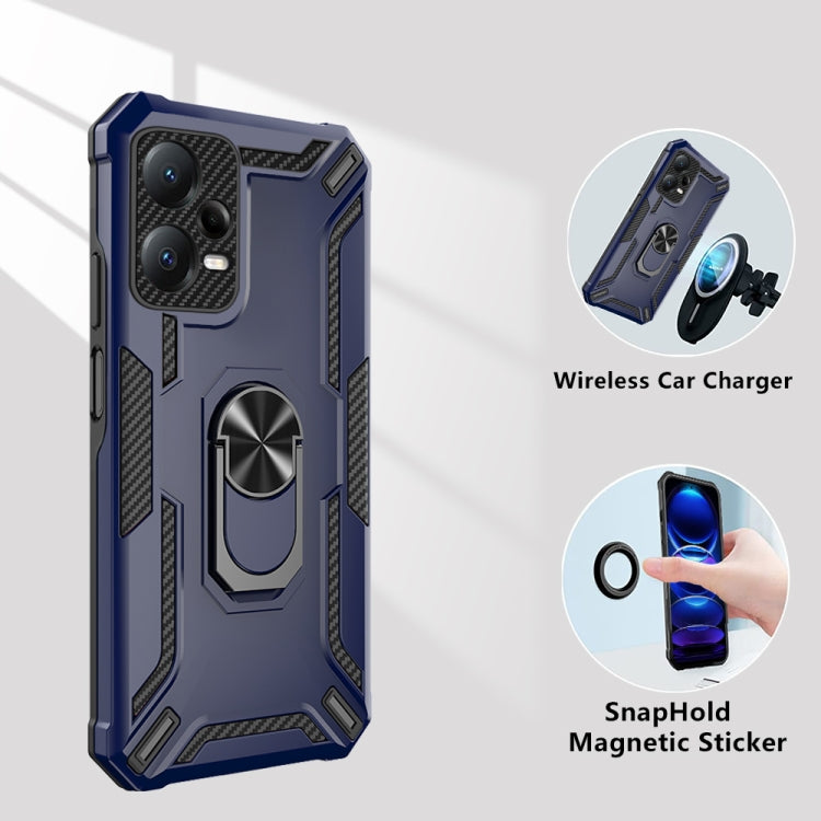 For Redmi Note 12 Pro 5G Global / Poco X5 Pro Warship Armor 2 in 1 Shockproof Phone Case(Black)
