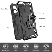 For Redmi Note 12 Pro 5G Global / Poco X5 Pro Warship Armor 2 in 1 Shockproof Phone Case(Black)