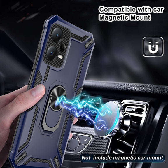 For Redmi Note 12 Pro 5G Global / Poco X5 Pro Warship Armor 2 in 1 Shockproof Phone Case(Black)