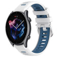 For Amazfit 3 22mm Cross Texture Two Color Silicone Steel Buckle Watch Band(White+Blue) -  by PMC TechLife | Online Shopping South Africa | PMC TechLife