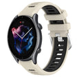 For Amazfit 3 22mm Cross Texture Two Color Silicone Steel Buckle Watch Band(Starlight+Black) -  by PMC TechLife | Online Shopping South Africa | PMC TechLife