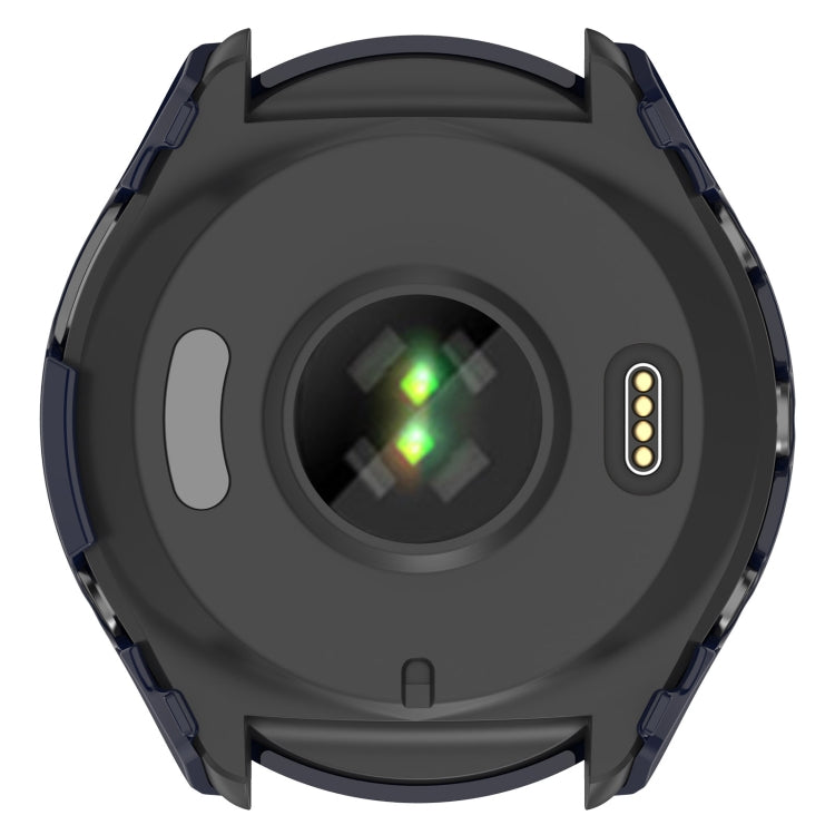 For Garmin Forerunner 965 PC + Toughened Film Integrated Watch Protective Case(Green)