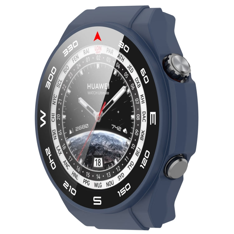 For Huawei Watch Ultimate PC+ Toughened Film Integrated Watch Protective Case(Blue)