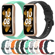 For Huawei Band 7 Solid Color Silicone Watch Band(Rock Cyan)