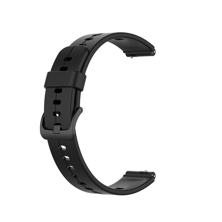 For Huawei Band 6 Solid Color Silicone Watch Band(Black)