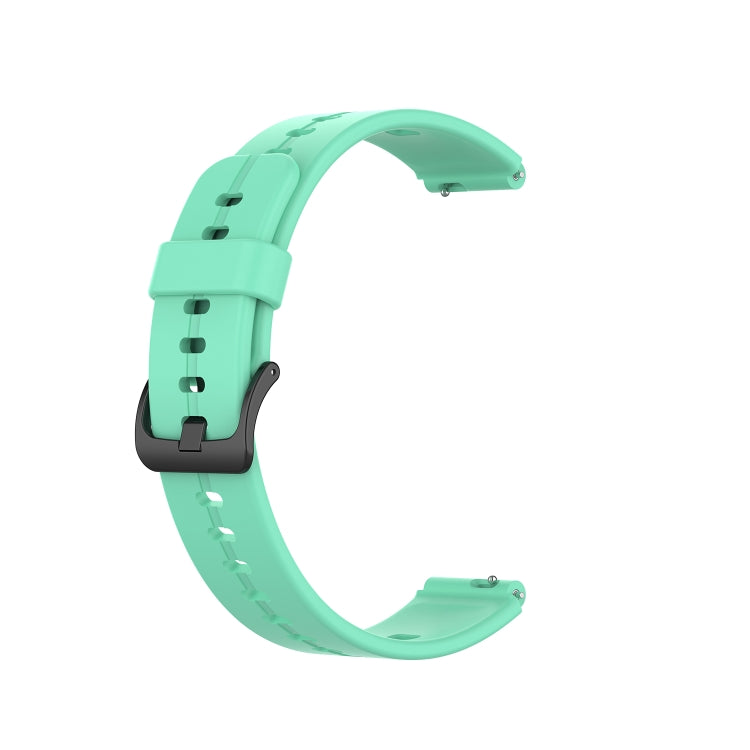 For Huawei Band 6 Solid Color Silicone Watch Band(Lake Blue)