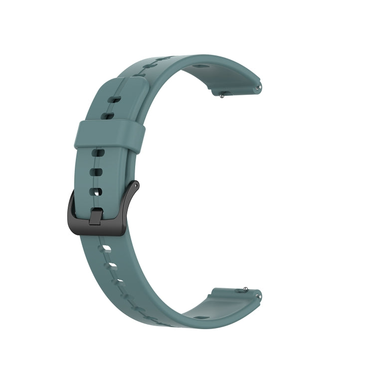 For Huawei Band 6 Solid Color Silicone Watch Band(Rock Cyan)