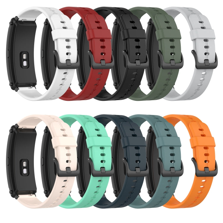 For Huawei Band 6 Solid Color Silicone Watch Band(Red)