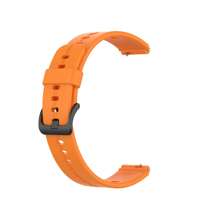 For Huawei Band 3 Solid Color Silicone Watch Band(Orange)