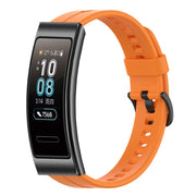 For Huawei Band 3 Solid Color Silicone Watch Band(Orange)