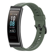 For Huawei Band 3 Solid Color Silicone Watch Band(Green)