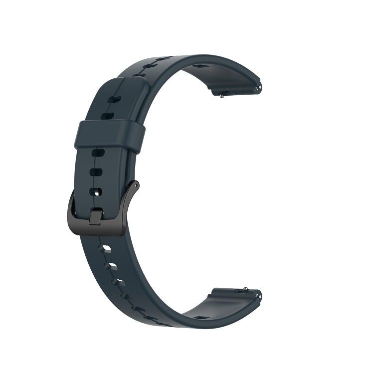 For Huawei Band 3 Solid Color Silicone Watch Band(Midnight Blue)