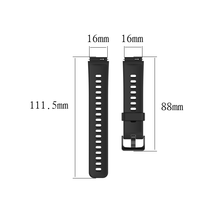 For Huawei Band 3 Solid Color Silicone Watch Band(Grey)