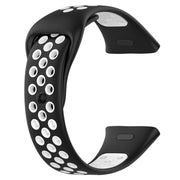 For Redmi Watch 3 Sports Two-Color Silicone Watch Band(Black+White)