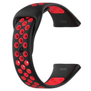 For Redmi Watch 3 Sports Two-Color Silicone Watch Band(Black+Red)