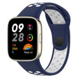 For Redmi Watch 3 Sports Two-Color Silicone Watch Band(Dark Blue+White) - Smart Wear by PMC TechLife | Online Shopping South Africa | PMC TechLife