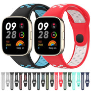 For Redmi Watch 3 Lite Sports Two-Color Silicone Watch Band(Black+Grey)