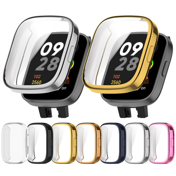 For Redmi Watch 3 Lite TPU Fully Enclosed Watch Protective Case(Black)