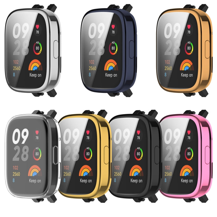 For Redmi Watch 3 Lite TPU Fully Enclosed Watch Protective Case(Black)