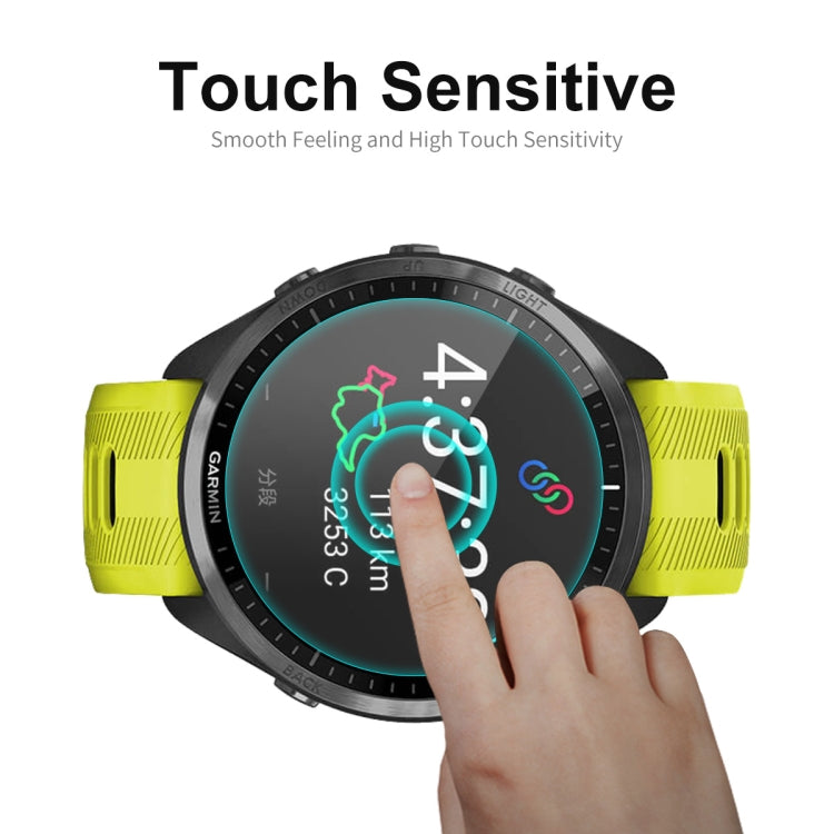 2pcs For Garmin Forerunner 965 ENKAY 0.2mm 9H Tempered Glass Screen Protector Watch Film